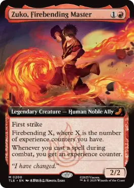 [200]【EN】■拡張アート■火の技の達人、ズーコ/Zuko, Firebending Master【TLE】[M][赤]