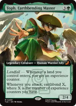 [209]【EN】■拡張アート■土の技の達人、トフ/Toph, Earthbending Master【TLE】[M][緑]