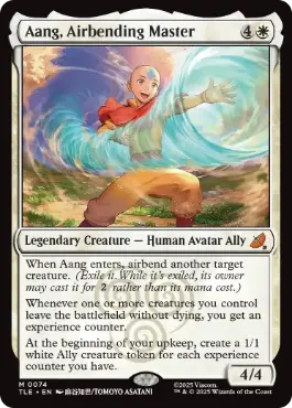 [074]【EN】【FOIL】気の技の達人、アン/Aang, Airbending Master【TLE】[M][白]