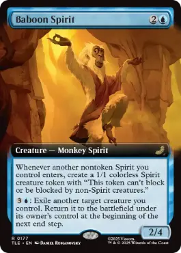 [177]【EN】【FOIL】■拡張アート■ヒヒの精霊/Baboon Spirit【TLE】[R][青]
