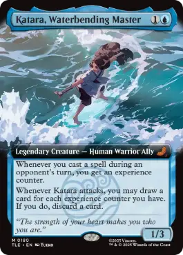 [180]【EN】【FOIL】■拡張アート■水の技の達人、カタラ/Katara, Waterbending Master【TLE】[M][青]
