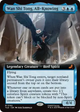 [182]【EN】【FOIL】■拡張アート■全知なる者、ワン・シー・トン/Wan Shi Tong, All-Knowing【TLE】[M][青]
