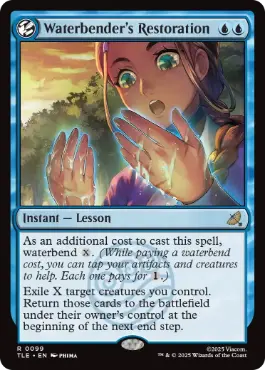 [099]【EN】【FOIL】水のベンダーの回復術/Waterbender's Restoration【TLE】[R][青]