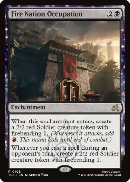 [105]【EN】【FOIL】火の国の占領/Fire Nation Occupation【TLE】[R][黒]