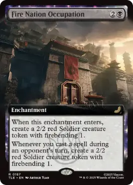 [187]【EN】【FOIL】■拡張アート■火の国の占領/Fire Nation Occupation【TLE】[R][黒]
