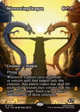 [033]【EN】【FOIL】■ボーダーレス■鏡翼のドラゴン/Mirrorwing Dragon【TLE】[M][赤]