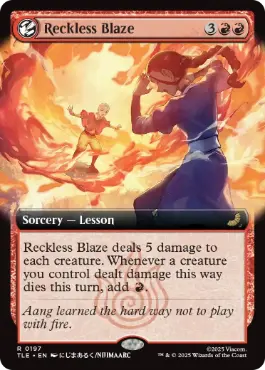 [197]【EN】【FOIL】■拡張アート■見境のない猛火/Reckless Blaze【TLE】[R][赤]