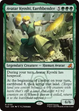 [130]【EN】【FOIL】土のベンダー、アバター・キヨシ/Avatar Kyoshi, Earthbender【TLE】[M][緑]