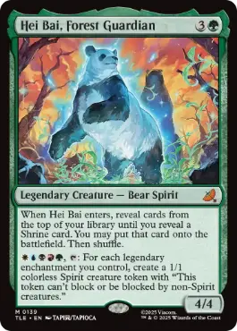 [139]【EN】【FOIL】森の守護者、ヘイバイ/Hei Bai, Forest Guardian【TLE】[M][緑]