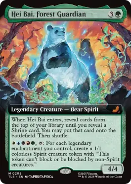 [205]【EN】【FOIL】■拡張アート■森の守護者、ヘイバイ/Hei Bai, Forest Guardian【TLE】[M][緑]