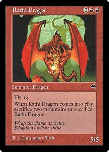 [196]【JP】ラースのドラゴン/Rathi Dragon【TMP】[R][赤]