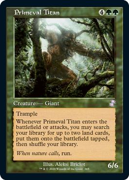 [365]【EN】■旧枠■原始のタイタン/Primeval Titan【TSR-BS】[R][緑]