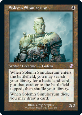 [400]【EN】■旧枠■真面目な身代わり/Solemn Simulacrum【TSR-BS】[R][茶]