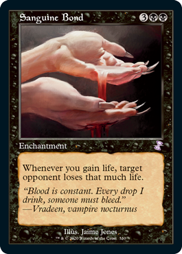 [330]【EN】【FOIL】■旧枠■血なまぐさい結合/Sanguine Bond【TSR-BS】[R][黒]