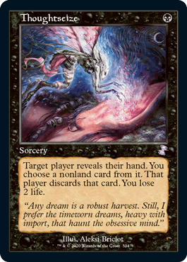 [334]【EN】【FOIL】■旧枠■思考囲い/Thoughtseize【TSR-BS】[R][黒]