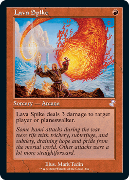 [347]【EN】【FOIL】■旧枠■溶岩の撃ち込み/Lava Spike【TSR-BS】[R][赤]
