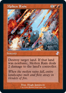 [348]【EN】【FOIL】■旧枠■溶鉄の雨/Molten Rain【TSR-BS】[R][赤]