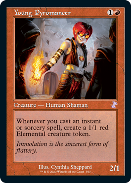 [353]【EN】【FOIL】■旧枠■若き紅蓮術士/Young Pyromancer【TSR-BS】[R][赤]