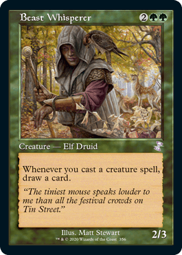 [356]【EN】【FOIL】■旧枠■獣に囁く者/Beast Whisperer【TSR-BS】[R][緑]