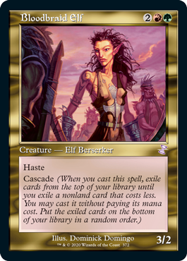 [372]【EN】【FOIL】■旧枠■血編み髪のエルフ/Bloodbraid Elf【TSR-BS】[R][多色]