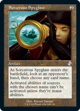 [401]【EN】【FOIL】■旧枠■魔術遠眼鏡/Sorcerous Spyglass【TSR-BS】[R][茶]
