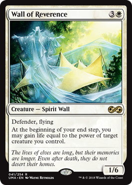 [041]【EN】【FOIL】崇敬の壁/Wall of Reverence【UMA】[R][白]