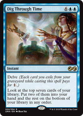 [050]【EN】【FOIL】時を越えた探索/Dig Through Time【UMA】[R][青]