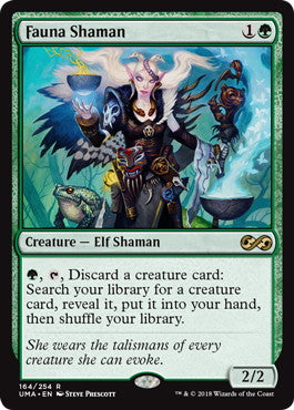 [164]【EN】【FOIL】獣相のシャーマン/Fauna Shaman【UMA】[R][緑]