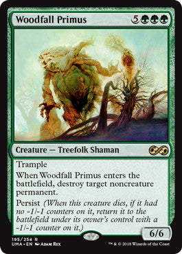 [195]【EN】【FOIL】森滅ぼしの最長老/Woodfall Primus【UMA】[R][緑]