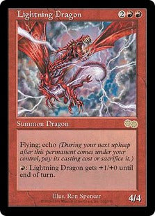[202]【EN】稲妻のドラゴン/Lightning Dragon【USG】[R][赤]