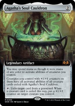 [366]【EN】■拡張アート■アガサの魂の大釜/Agatha's Soul Cauldron【WOE】[M][茶]