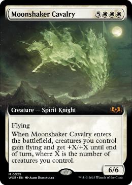 [325]【EN】【FOIL】■拡張アート■月揺らしの騎兵隊/Moonshaker Cavalry【WOE】[M][白]
