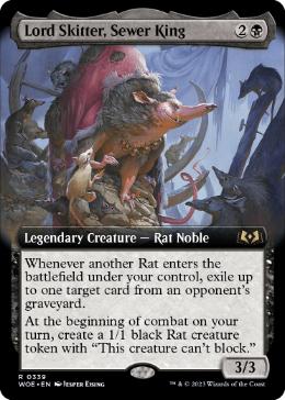 [339]【EN】【FOIL】■拡張アート■下水王、駆け抜け侯/Lord Skitter, Sewer King【WOE】[R][黒]