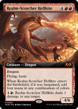 [350]【EN】【FOIL】■拡張アート■王国焦がしのヘルカイト/Realm-Scorcher Hellkite【WOE】[M][赤]