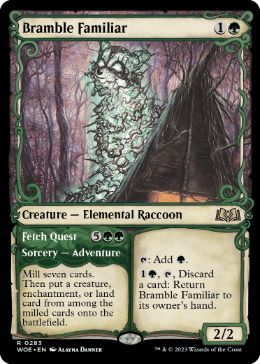 [283]【EN】【FOIL】■ショーケース■木苺の使い魔/Bramble Familiar【WOE】[R][緑]