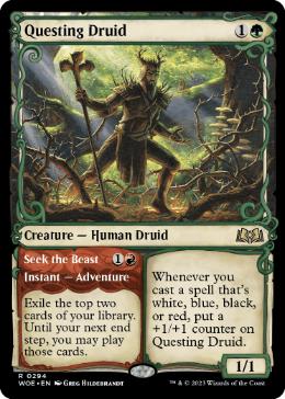 [294]【EN】【FOIL】■ショーケース■探索するドルイド/Questing Druid【WOE】[R][緑]