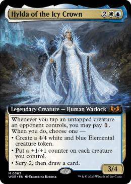 [363]【EN】【FOIL】■拡張アート■氷冠のヒルダ/Hylda of the Icy Crown【WOE】[M][多色]