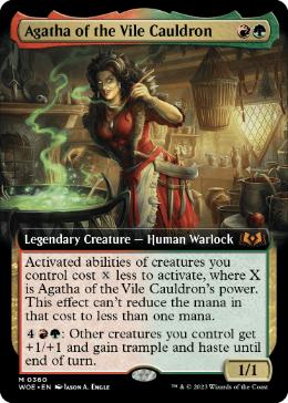 [360]【EN】【FOIL】■拡張アート■穢れの大釜、アガサ/Agatha of the Vile Cauldron【WOE】[M][多色]