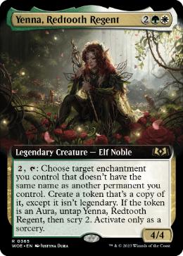 [365]【EN】【FOIL】■拡張アート■赤歯の執政、イェナ/Yenna, Redtooth Regent【WOE】[R][多色]