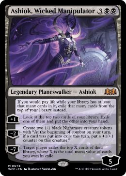 [078]【EN】【FOIL】忌まわしき干渉者、アショク/Ashiok, Wicked Manipulator【WOE】[M][黒]