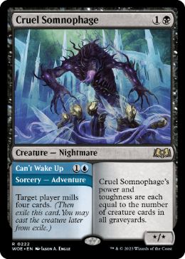 [222]【EN】【FOIL】非情なソムノファージ/Cruel Somnophage【WOE】[R][黒]