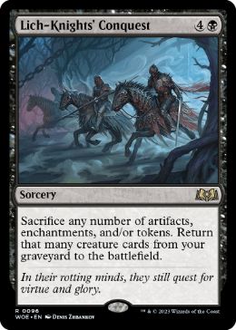 [096]【EN】【FOIL】リッチの騎士の征服/Lich-Knights' Conquest【WOE】[R][黒]