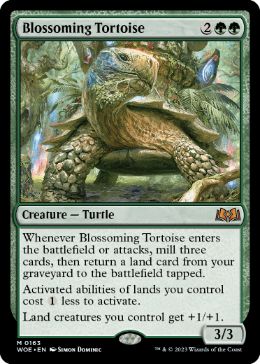 [163]【EN】【FOIL】開花の亀/Blossoming Tortoise【WOE】[M][緑]