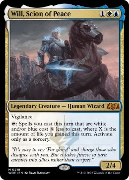 [218]【EN】【FOIL】平和の世継ぎ、ウィル/Will, Scion of Peace【WOE】[M][多色]