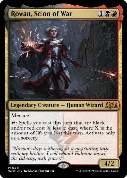 [211]【EN】【FOIL】戦争の世継ぎ、ローアン/Rowan, Scion of War【WOE】[M][多色]