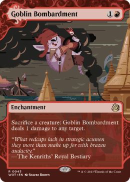 [043]【EN】ゴブリンの砲撃/Goblin Bombardment【WOT】[R][赤]