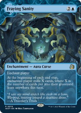 [019]【EN】【FOIL】正気減らし/Fraying Sanity【WOT】[R][青]