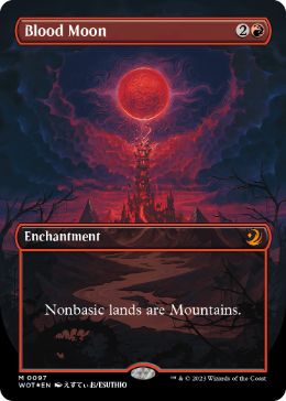 [097]【EN】【コンフェッティFOIL】■ボーダーレス■血染めの月/Blood Moon【WOT】[M][赤]