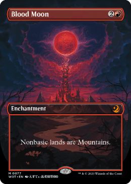 [077]【EN】【FOIL】■ボーダーレス■血染めの月/Blood Moon【WOT】[M][赤]