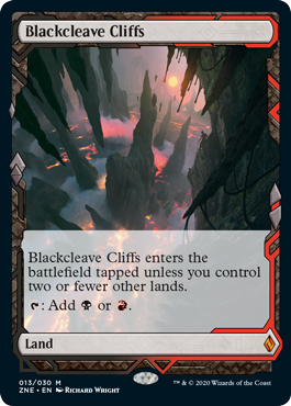 [013]【EN】【FOIL】黒割れの崖/Blackcleave Cliffs【ZNE】[M][土地]